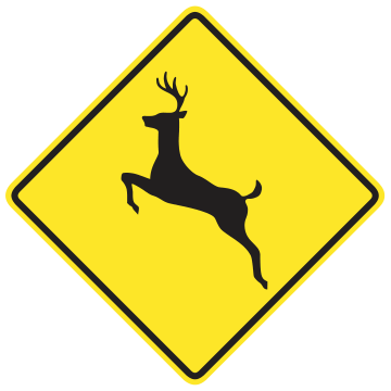 Alberta road sign: Animal crossing