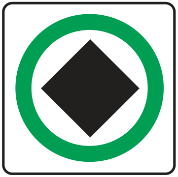 Alberta road sign: Dangerous goods