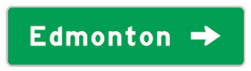 Alberta road sign: Directional