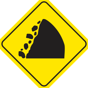 Alberta road sign: Falling rock