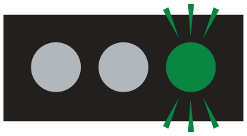 Alberta road sign: Flashing green light