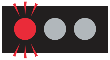 Alberta road sign: Flashing red light