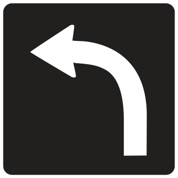 Alberta road sign: Left turn lane