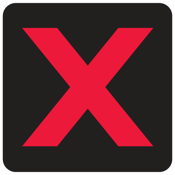 Alberta road sign: Solid red X