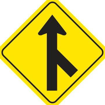 Alberta road sign: Merging traffic