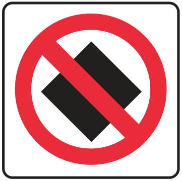 Alberta road sign: No dangerous goods
