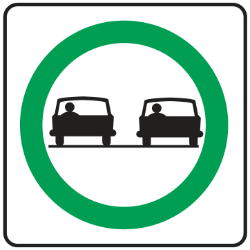 Alberta road sign: Passing permitted