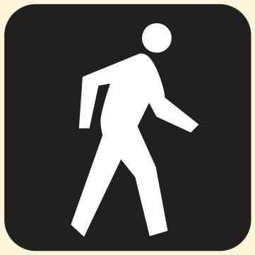 Alberta road sign: Pedestrian WALK