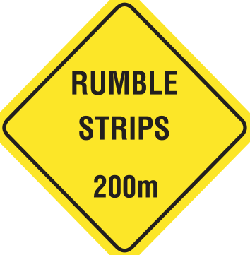 Alberta road sign: Rumble strips