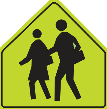 Alberta road sign: School area