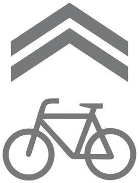 Alberta road sign: Shared lane markings