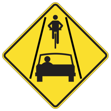 Alberta road sign: Single line