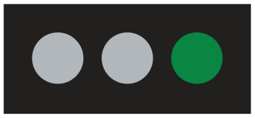Alberta road sign: Solid green light