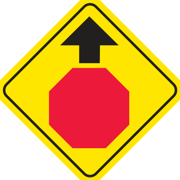 Alberta road sign: Stop ahead