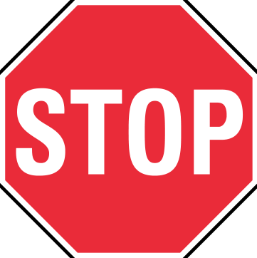 Alberta road sign: Stop