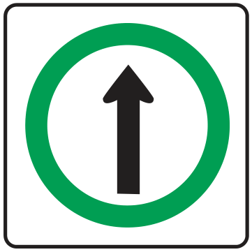 Alberta road sign: Straight only