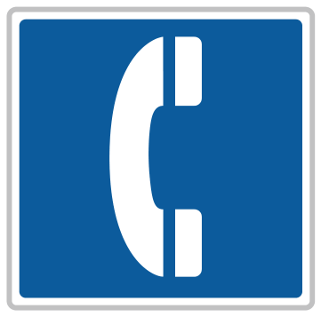Alberta road sign: Telephone