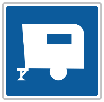 Alberta road sign: Trailer campground