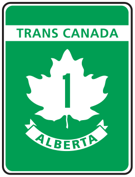 Alberta road sign: Trans-Canada highway