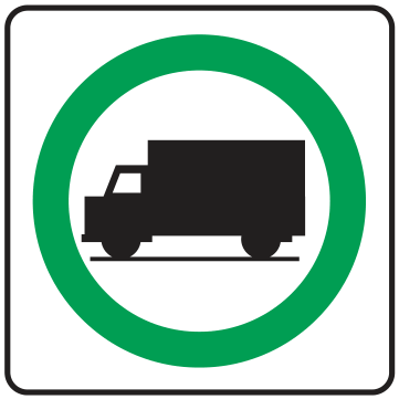 Alberta road sign: Trucks