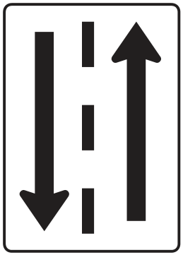 Alberta road sign: Two way traffic