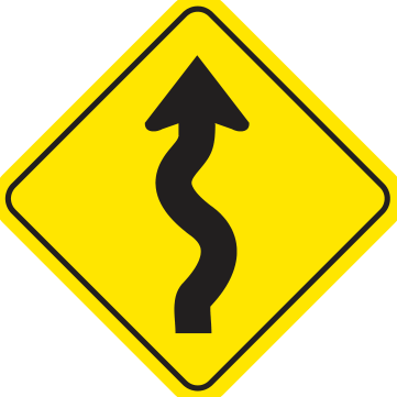 Alberta road sign: Winding road