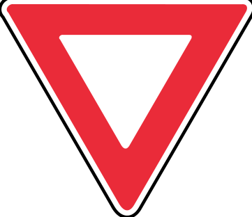 Alberta road sign: Yield